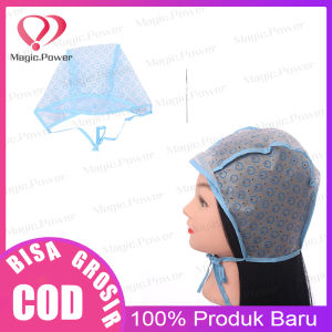 Topi Highlight Bleaching Pewarnaan Topi Cat Rambut Silikon Highlight Bleaching Semir Hair Plus Kaitan Jarum Karet Fleksibel