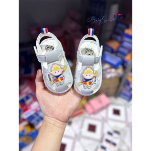 Giày Tập Đi Có Đèn Có Kèn Tôn Ngộ Không Cho bé Trai Bé Gái Dép Tập Đi Chất Da Mềm Đế Nhẹ Chống Trượt Quai Dán Mũi Hở.