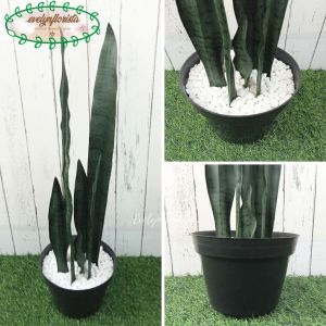 Pohon Hias Imitasi Lidah Mertua Latex Variasi Warna Pot Dasar Hitam Hiasan Balkon Aesthetic