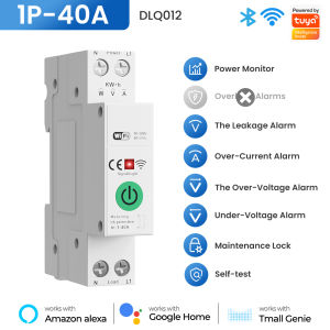 SMATRUL 40/63A WIFI Smart Switch TUYA Energy Meter Kwh Metering Circuit Breaker Timer with voltage current and leakage protection
