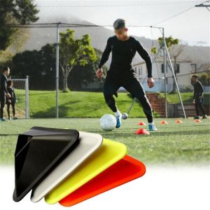 SEJUE4373 5PCS Marker Soccer Ball Training Disc Triangle Speed Training Football Triangle Disc Sports Training Obstacle Football Triangle Logo Plate Football Filed