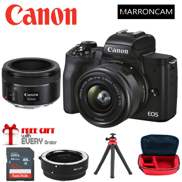 Canon EOS M50 Mark II Mirrorless Digital Camera with 1545mm Lens Lazada