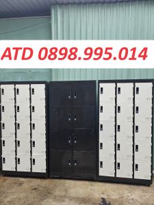 Tủ hồ sơ locker đựng tài liệu cho văn phòng - Tủ sắt nhiều ngăn 4 6 8 10 12 15 cửa cho nhân viên giao nhanh HCMBDĐN