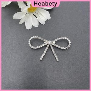 Heabety  Fashion Shiny Rhinestone Bow Buckle Pearl Tassel Pin Diamond Buckle DIY Garment Shoe Bag Applique Wedding Accessories Gifts
