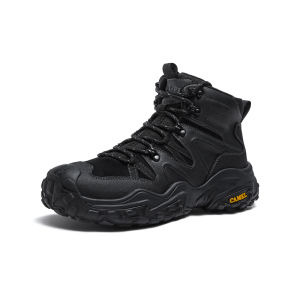 CAMEL CROWN High-Top Men’s Hiking Shoes | Professional Outdoor Mountaineering & Trail Trekking Sneakers | Durable Thick Sole Anti-Slip Grip Shock Absorbing Waterproof Lightweight & Comfortable Climbing Footwear