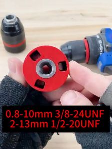 2-13mm 1/2-20UNF Keyless Drill Chuck for 3/8" Drill with 24 UNF Thread Mount Shaft 0.8-10mm Capacity Durable
