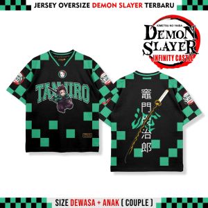 Jersey Oversize Demon Slayer Terbaru Ukuran Dewasa & Anak