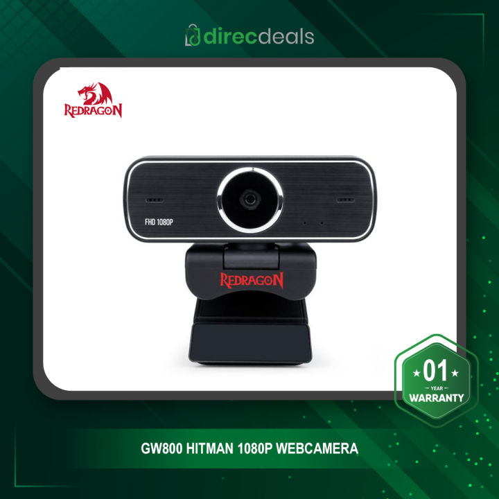 Redragon GW800 Hitman 1080P 30FPS Webcam with Built-in Dual