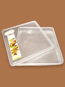 Reusable Graham Bar Food Container/Trasparent Square Food Storage/Clear Food Saver/Tupperware/Packing Lunch Box/Dough Container/Food Storage/Stackable Microwave Square Shape Pastry Food Storage/Multipurpose Food Keeper/Lunch Box/Baunan/ Plastic Thin