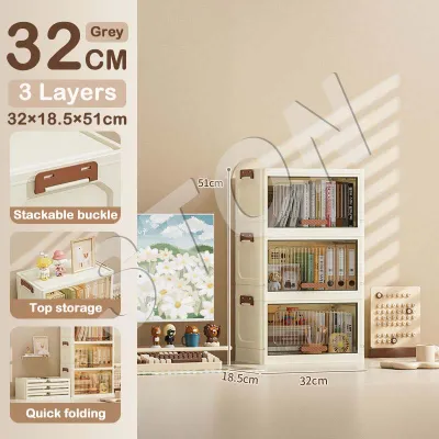 LifeStow【Upgrade】3/4/5 Layer Foldable Storage Cabinet Flip Storage Box Organizer For Clothes With Lock PH Home Kitchen
