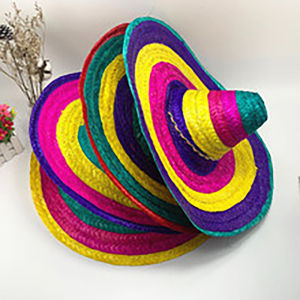 Mexican Hat Natural Carnival Sombrero Straw Mexican Carnival Sombrero Party Cosplay Headwear