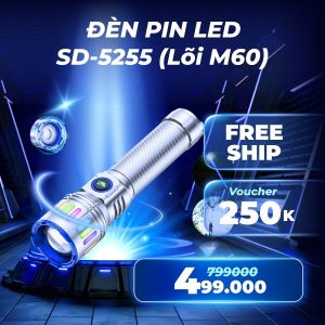 Đèn Pin SmilingShark SD5255 Đèn pin siêu sáng M60 6000lm