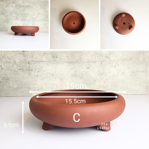 The Leaferie Bonsai Pot / Tray (Series 3). Purple Sand Plant pot . Zisha . Flowerpot . Planter . trays