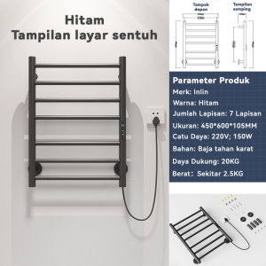 Rak Handuk Elektrik Anti Basah - Pengering Handuk & Pakaian Cepat Kering Bahan Stainless Nama