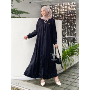 GAMIS NAJWAllGamis Rayon Twill dengan Kancing Depan&Lengan Panjang untuk Wanitallgamis lebaran 2026
