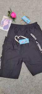 Quần Bơi Nam Lững Đen Phối Chữ Hai Bên HongMẫu Nhà MặcHàng May Đẹp Đủ Size M Đến 6XL (Từ 40 đến 95 ký)