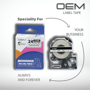 OEM LABEL TAPE 24mm X 8m untuk EPSON PRINTER LABEL STIKER