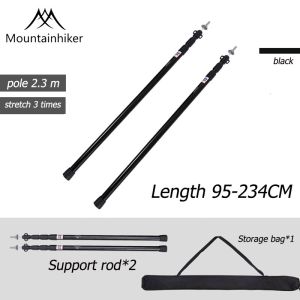2PCS Camping Tent Strong Poles Accessories Telescoping Tarp Pole Adjustable AluminumMountainhikerRod for Tent Camping Shelter Hiking