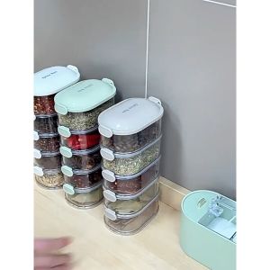 Hộp đựng hành tỏi ớt chống ẩm trong nhà bếp rổ nhựa đựng tỏi ớt và hành tươi xếp chồng