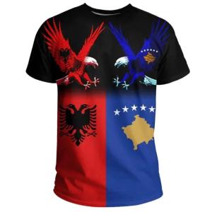 [Local Stock] VCC Newest Country Flag Retro Albania Symbol NewFashion Men/Women 3Dprint Summer T-Shirts Albania-Kosovo T Shirt Our Special Frien