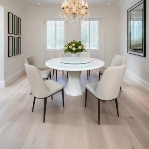 BETTY FURNITURE EVY 1+6 Round Marble Dining Table / Dining Table / Meja Makan Bulat