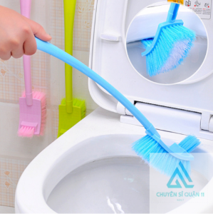 Bàn Chải Vệ Sinh 2 Đầu Cọ Tiện Lợi Cây Chà Toilet Tay Cầm Cán Dài Cọ Rửa Nhà Tắm Bồn Cầu-GD657-Cotoilet2dau