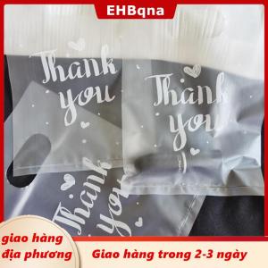 [COD] EHBqna 3PF Ship within 24 hours 100 chiếc túi quà bằng nhựa mini ghi “Cảm ơn” túi đựng kẹo đám cưới túi mua sắm có quai xách