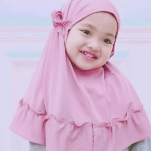 HEALMEYOU Cute Ruffled Hem Hijab Soft With Crinkles Girls Head Scarf Fashion Style Breathable Turban Caps Childrens Wear