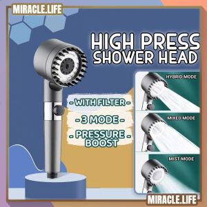 4 IN 1 Shower Head 3 Mode Massagable High Pressure With Filter Removable Handheld Water Saving Adjustable Shower Head