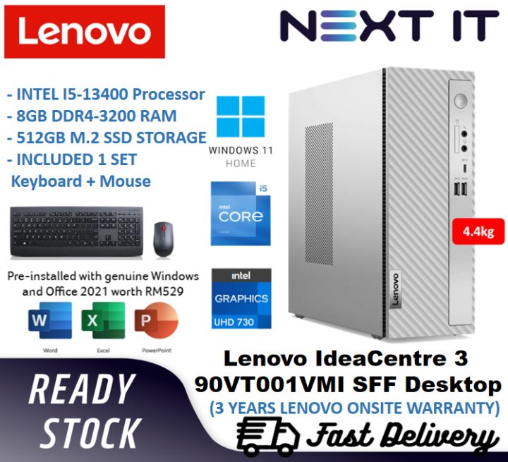 PC Lenovo Ideacentre 3 – Ordinateur De Bureau – Windows – Ouvert (jamais Utilisé)