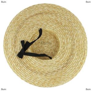 [COD] Buin Wide Brim Straw Hat For Women Long Ribbon Ladies Beach Hat Summer Sun Visor Cap