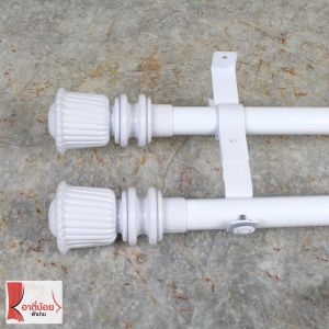 รางม่าน ราวผ้าม่าน 2 ชั้น พร้อมส่ง อุแกรณ์ครบชุดพร้อมติดตั้ง หัวหลุยส์ สีสักทอง