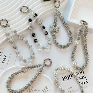 JOPUL FINDS พลอยเทียมเทียม สายคล้องโทรศัพท์มือถือ ลูกปัดประดับลูกปัด ป้องกันการสูญหาย สายรัดข้อมือโทรศัพท์ แฟชั่นสำหรับผู้หญิง กางเกงขาสั้นแบบสั้น ห่วงโซ่โทรศัพท์มือถือ สายห้อยแขวน