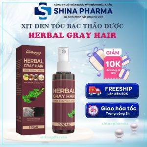 Xịt Đen Tóc Herbal Herbal Tinh Chất Linh Chi Đen Tóc Herbal Herbal Gray Hair Serum Phủ Bạc Làm Đen Tóc An Toàn