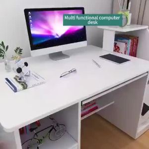 KAMER Computer Desk Desktop Home Study Desk Bookshelf Combination Writing Desk