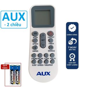 Điều khiển điều hoà AUX 2 chiều mẫu mới hàng chính hãng theo máy Remote máy lạnh AUX 2 ngựa nóng lạnh mót bấm điều khiển từ xa dành cho điều hoà máy lạnh 2 chiều AUX