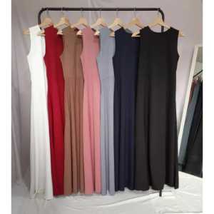 Manset Gamis Jersey Polos Kutung/Lekbong/Inner/Tanpa lengan Busui Long 140cm