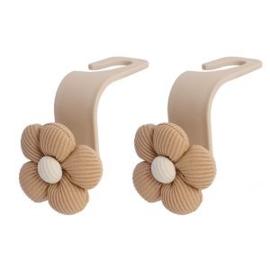 2PCS Creative Car Seat Back Storage Hook Abs Cute Flower Car Headrest Hidden Handbag Hanger Car Interior Debris Storage Hook