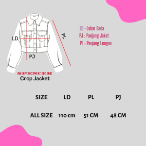 Minola Jaket Jeans Crop Spencer Wanita