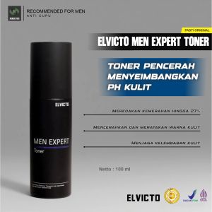 ELVICTO MEN EXPERT TONER 100ml - Toner Pencerah dan Penyeimbang pH Kulit Wajah Pria