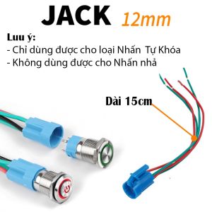 Nút Power Kim loại nhấn Tự Khóa 12mm Công tắc Self-Lock Điện (3V-24V | 110-220V) Vỏ Kim loại chống nhiệt độ Chống nước IP67