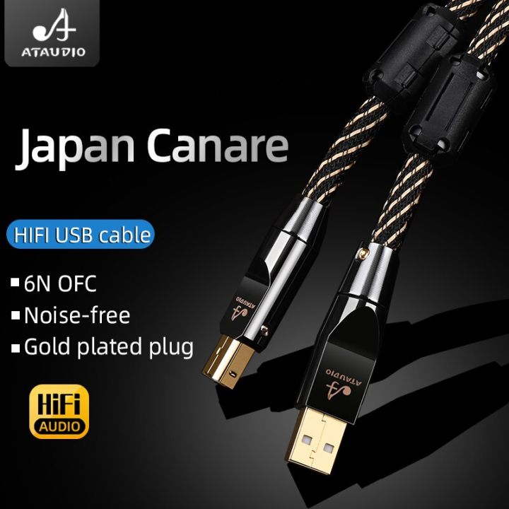 thumbnail image 2 of HIFI USB OTG Cable USB Type A To B USB Cable 6N OFC Type C To Type B Audio Cable Decoder DAC Sound Card A B Shield Usb Cabl I4783110112 S19750153199 2 of 10