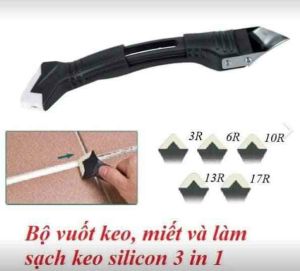 Bộ Vuốt keo Miết Keo Cạo Keo - Kiêm Miết Mạch Kèm Dụng Cụ Cạo Sạch Dụng cụ làm sạch