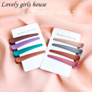 Lovely Girls House 10Pcs Korean Style Simple Fashion Hairpin Hair Clip for Women Ins Candy Color Acrylic Frosted Duckbill Clip Wholesale Super Low Price