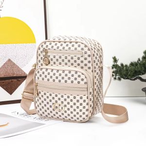 SPS BAGS#351 Fashionable distinctive monogram pattern sling crossbody bag for Women with  multiple zippered compartments for organization
