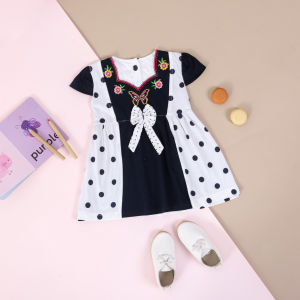 Dress Bayi Perempuan Bianca Kupu Kupu Polkadot untuk Anak 6-18 Bulan Free Celana Dalam Bayi Murah Terjangkau / Dress Baby Gaun Bayi Bahan Katun / Bisa COD Bayar di Tempat