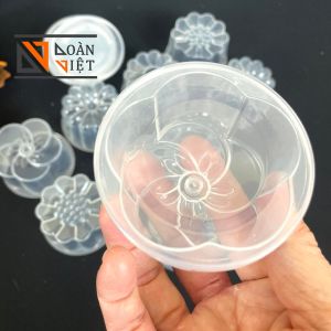 [COMBO 10 KHUÔN] Khuôn làm RAU CÂU RAU CÂU DỪA  BÁNH IN BÁNH PHỤC LINH hình hoa - CÓ NẮP nhựa trong  dày