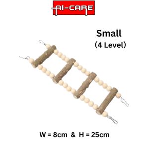 Parrot Natural Pepper Natural Wood Swing Ladder Climbing Ladder Toys Feet Claw Swing Toy Ringing Bell Birdcage Accessories Mainan Burung