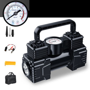 ปั๊มลม แบบพกพา เทอร์โบชาร์จ ปั๊มลมรถ แรง สูบลมยางรถยนต์ เสียงเงียบ Air Compressor 6 คัน อายุการใช้งานแบตเตอรี่ยาวนาน充气泵