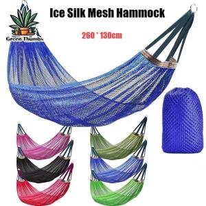Outdoor Camping Swing Hammock Sturdy Portable Breathable Anti-rollover Mesh Hammock Garden Hang Bed for Men Women